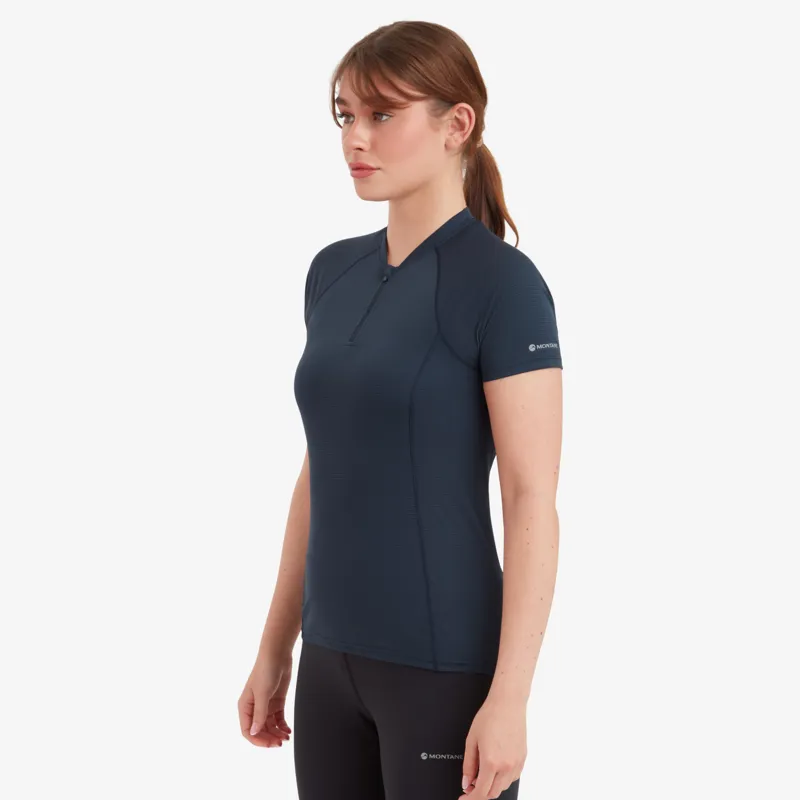 Montane Womens Dart Nano Zip T-Shirt Eclipse Blue-3
